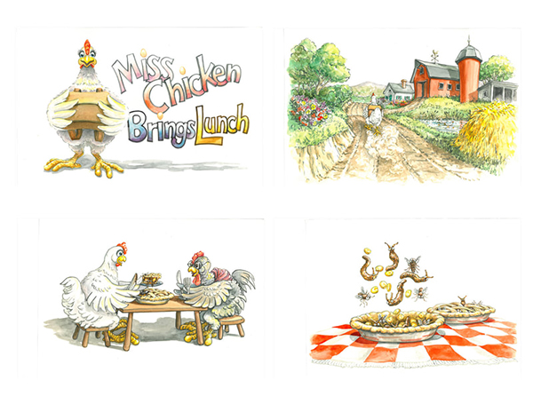 Watercolor Book Illlustrations