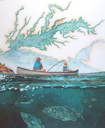 Book Cover - Acrylic, brush and airbrush on illustration board