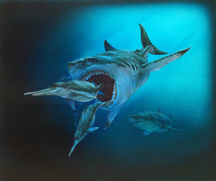 Mega attack - Acrylic, brush and airbrush on illustration board