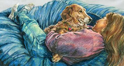 Pastel on paper