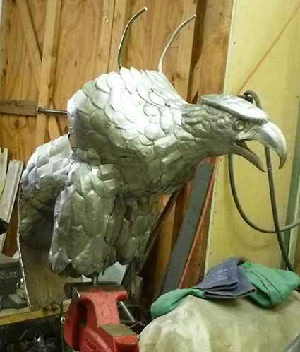 Wayne County Courthouse Eagle - replacement construction